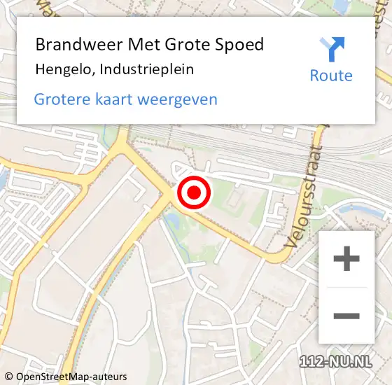 Locatie op kaart van de 112 melding: Brandweer Met Grote Spoed Naar Hengelo, Industrieplein op 5 mei 2024 16:52