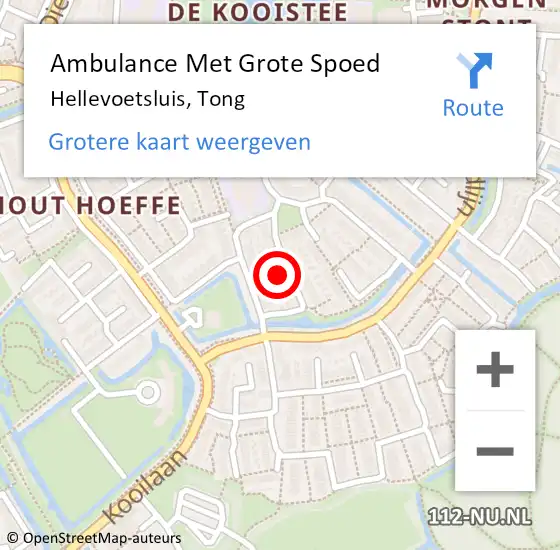 Locatie op kaart van de 112 melding: Ambulance Met Grote Spoed Naar Hellevoetsluis, Tong op 5 mei 2024 18:58