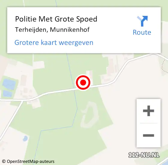 Locatie op kaart van de 112 melding: Politie Met Grote Spoed Naar Terheijden, Munnikenhof op 5 mei 2024 23:30