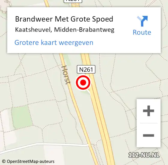 Locatie op kaart van de 112 melding: Brandweer Met Grote Spoed Naar Kaatsheuvel, Midden-Brabantweg op 6 mei 2024 07:21