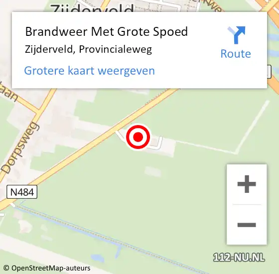 Locatie op kaart van de 112 melding: Brandweer Met Grote Spoed Naar Zijderveld, Provincialeweg op 6 mei 2024 07:31