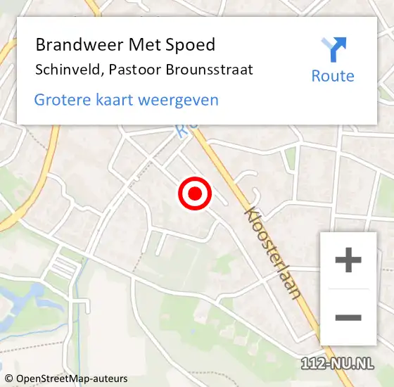 Locatie op kaart van de 112 melding: Brandweer Met Spoed Naar Schinveld, Pastoor Brounsstraat op 6 mei 2024 07:59