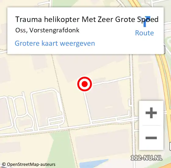 Locatie op kaart van de 112 melding: Trauma helikopter Met Zeer Grote Spoed Naar Oss, Vorstengrafdonk op 6 mei 2024 09:16