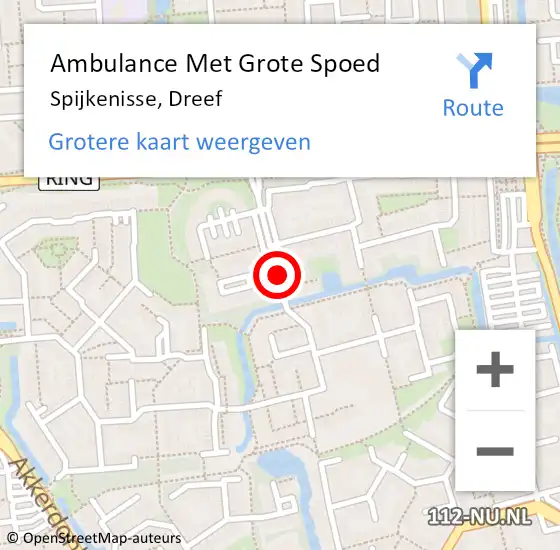 Locatie op kaart van de 112 melding: Ambulance Met Grote Spoed Naar Spijkenisse, Dreef op 6 mei 2024 09:17