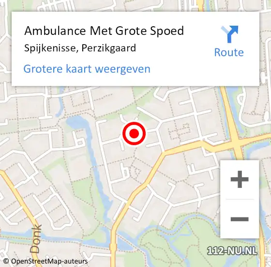 Locatie op kaart van de 112 melding: Ambulance Met Grote Spoed Naar Spijkenisse, Perzikgaard op 6 mei 2024 09:21