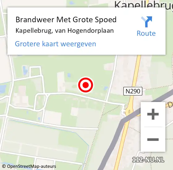 Locatie op kaart van de 112 melding: Brandweer Met Grote Spoed Naar Kapellebrug, van Hogendorplaan op 6 mei 2024 10:09