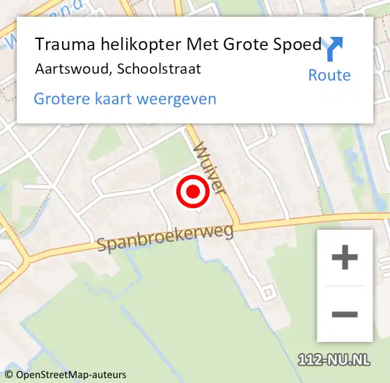Locatie op kaart van de 112 melding: Trauma helikopter Met Grote Spoed Naar Aartswoud, Schoolstraat op 6 mei 2024 10:30