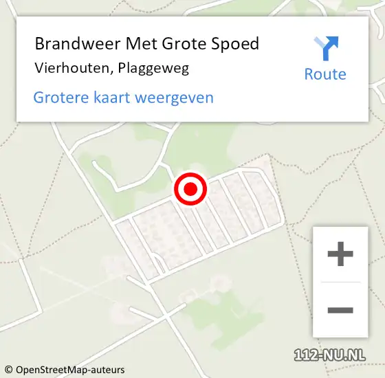 Locatie op kaart van de 112 melding: Brandweer Met Grote Spoed Naar Vierhouten, Plaggeweg op 6 mei 2024 11:31