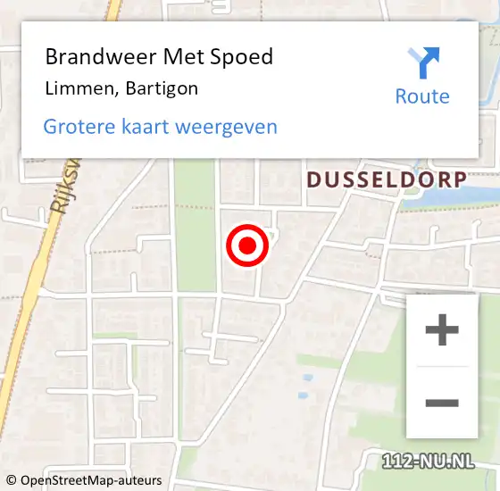 Locatie op kaart van de 112 melding: Brandweer Met Spoed Naar Limmen, Bartigon op 6 mei 2024 12:47