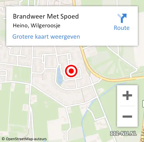 Locatie op kaart van de 112 melding: Brandweer Met Spoed Naar Heino, Wilgeroosje op 6 mei 2024 14:02