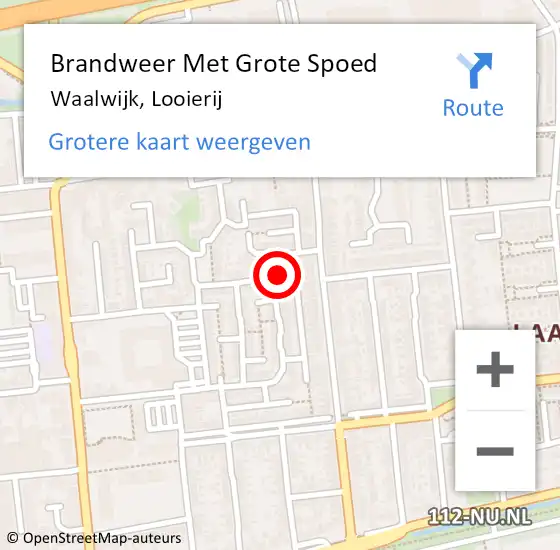 Locatie op kaart van de 112 melding: Brandweer Met Grote Spoed Naar Waalwijk, Looierij op 6 mei 2024 16:58