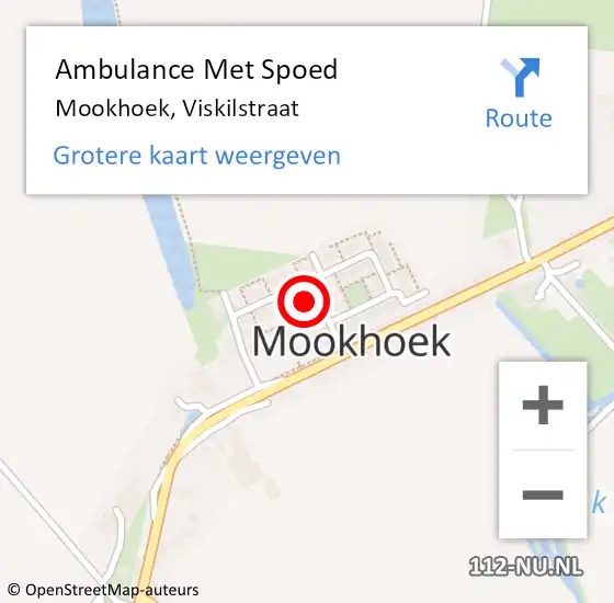 Locatie op kaart van de 112 melding: Ambulance Met Spoed Naar Mookhoek, Viskilstraat op 6 mei 2024 17:48