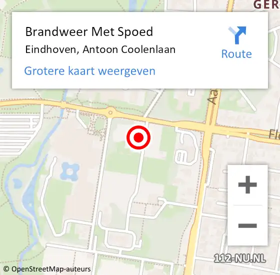Locatie op kaart van de 112 melding: Brandweer Met Spoed Naar Eindhoven, Antoon Coolenlaan op 6 mei 2024 19:22