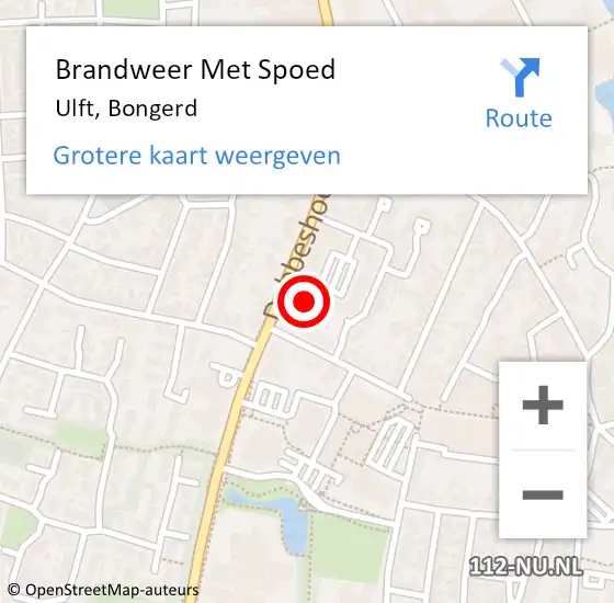 Locatie op kaart van de 112 melding: Brandweer Met Spoed Naar Ulft, Bongerd op 6 mei 2024 19:39