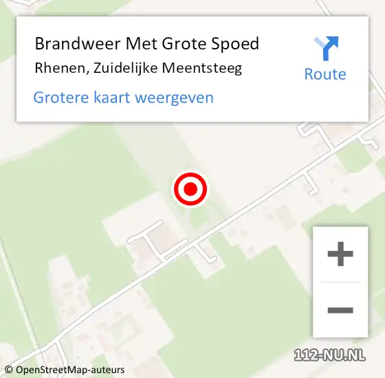 Locatie op kaart van de 112 melding: Brandweer Met Grote Spoed Naar Rhenen, Zuidelijke Meentsteeg op 6 mei 2024 21:24