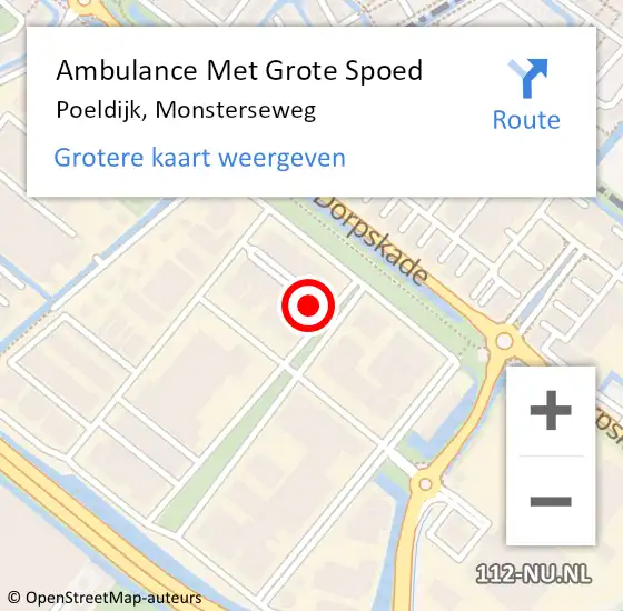 Locatie op kaart van de 112 melding: Ambulance Met Grote Spoed Naar Poeldijk, Monsterseweg op 6 mei 2024 21:58