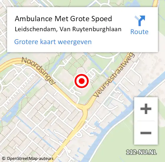 Locatie op kaart van de 112 melding: Ambulance Met Grote Spoed Naar Leidschendam, Van Ruytenburghlaan op 7 mei 2024 00:00