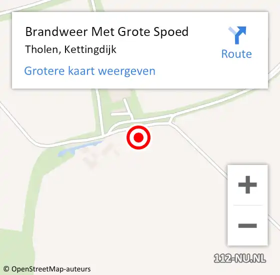 Locatie op kaart van de 112 melding: Brandweer Met Grote Spoed Naar Tholen, Kettingdijk op 7 mei 2024 02:53