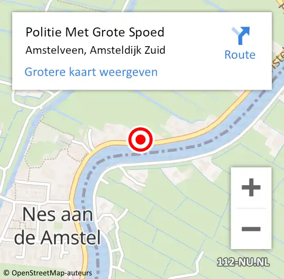Locatie op kaart van de 112 melding: Politie Met Grote Spoed Naar Amstelveen, Amsteldijk Zuid op 7 mei 2024 08:07