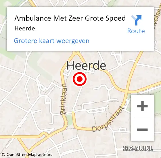 Locatie op kaart van de 112 melding: Ambulance Met Zeer Grote Spoed Naar Heerde op 7 mei 2024 08:14