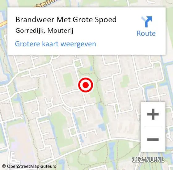Locatie op kaart van de 112 melding: Brandweer Met Grote Spoed Naar Gorredijk, Mouterij op 7 mei 2024 10:00