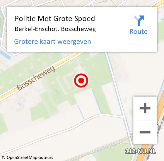 Locatie op kaart van de 112 melding: Politie Met Grote Spoed Naar Berkel-Enschot, Bosscheweg op 7 mei 2024 11:51