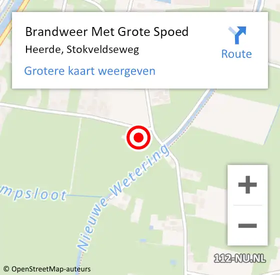 Locatie op kaart van de 112 melding: Brandweer Met Grote Spoed Naar Heerde, Stokveldseweg op 7 mei 2024 11:55