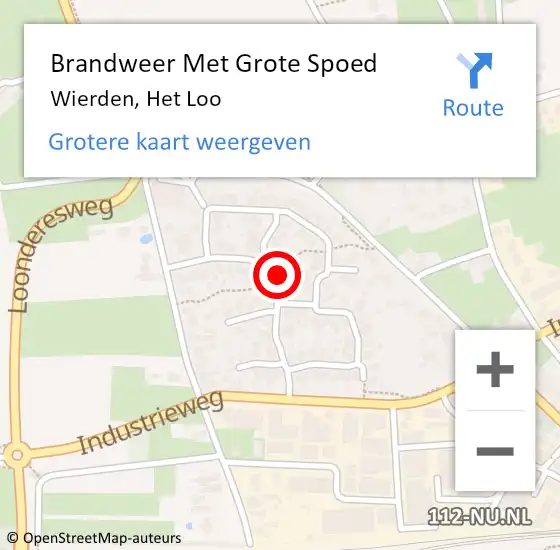 Locatie op kaart van de 112 melding: Brandweer Met Grote Spoed Naar Wierden, Het Loo op 7 mei 2024 14:40