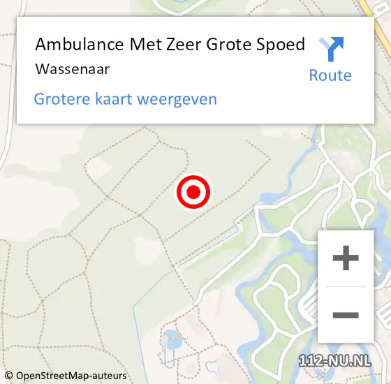 Locatie op kaart van de 112 melding: Ambulance Met Zeer Grote Spoed Naar Wassenaar op 7 mei 2024 15:59