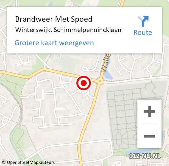 Locatie op kaart van de 112 melding: Brandweer Met Spoed Naar Winterswijk, Schimmelpennincklaan op 7 mei 2024 16:50