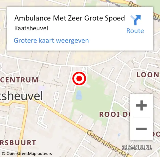 Locatie op kaart van de 112 melding: Ambulance Met Zeer Grote Spoed Naar Kaatsheuvel op 7 mei 2024 18:52