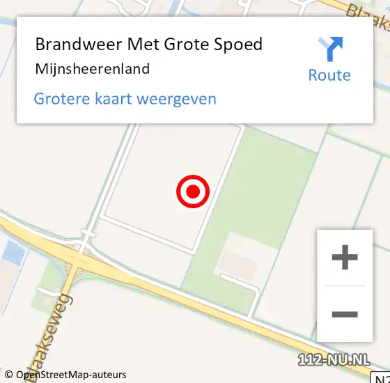 Locatie op kaart van de 112 melding: Brandweer Met Grote Spoed Naar Mijnsheerenland op 7 mei 2024 19:26