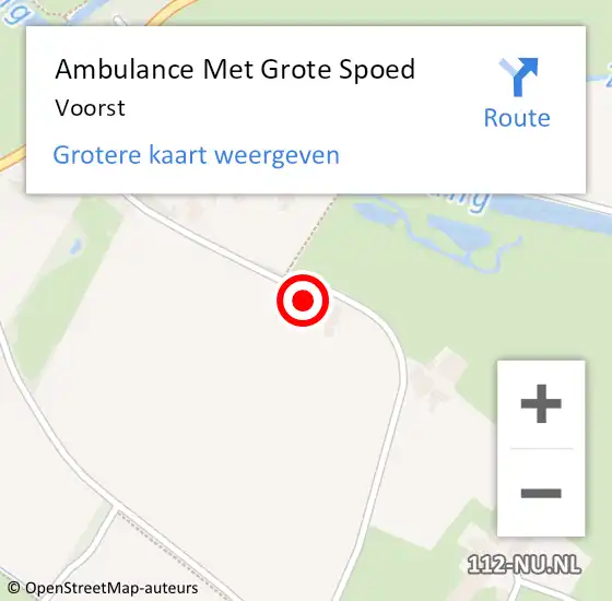 Locatie op kaart van de 112 melding: Ambulance Met Grote Spoed Naar Voorst op 7 mei 2024 19:38