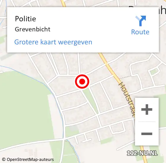 Locatie op kaart van de 112 melding: Politie Grevenbicht op 8 mei 2024 00:56