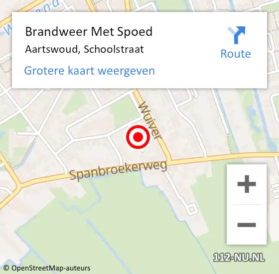 Locatie op kaart van de 112 melding: Brandweer Met Spoed Naar Aartswoud, Schoolstraat op 8 mei 2024 08:51