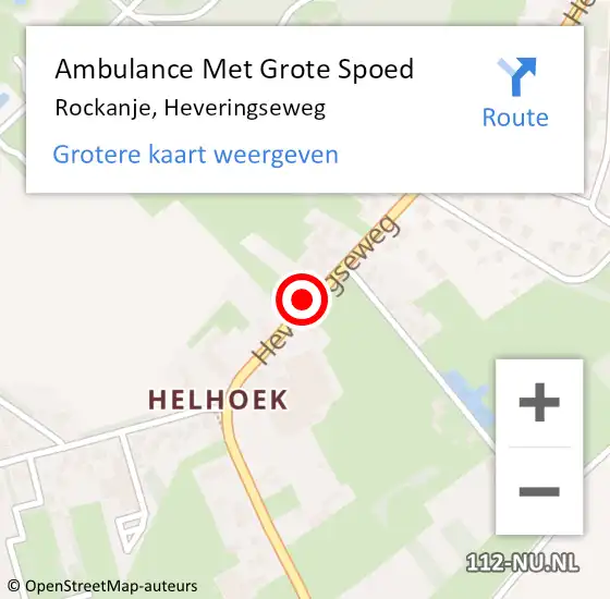 Locatie op kaart van de 112 melding: Ambulance Met Grote Spoed Naar Rockanje, Heveringseweg op 8 mei 2024 11:49