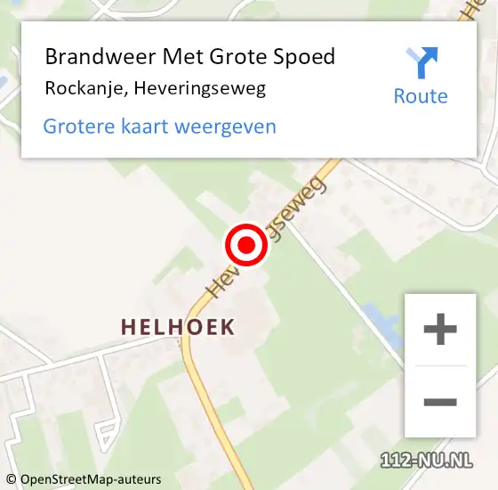 Locatie op kaart van de 112 melding: Brandweer Met Grote Spoed Naar Rockanje, Heveringseweg op 8 mei 2024 11:49