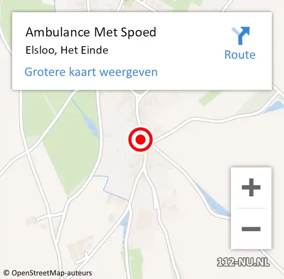 Locatie op kaart van de 112 melding: Ambulance Met Spoed Naar Elsloo, Het Einde op 5 oktober 2014 03:56