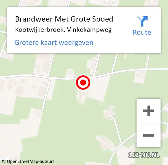 Locatie op kaart van de 112 melding: Brandweer Met Grote Spoed Naar Kootwijkerbroek, Vinkekampweg op 8 mei 2024 12:16