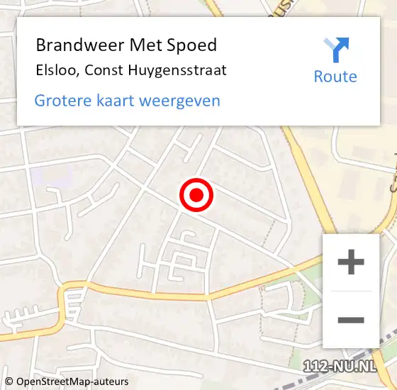 Locatie op kaart van de 112 melding: Brandweer Met Spoed Naar Elsloo, Const Huygensstraat op 8 mei 2024 15:10