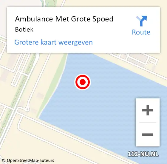 Locatie op kaart van de 112 melding: Ambulance Met Grote Spoed Naar Botlek op 8 mei 2024 16:42