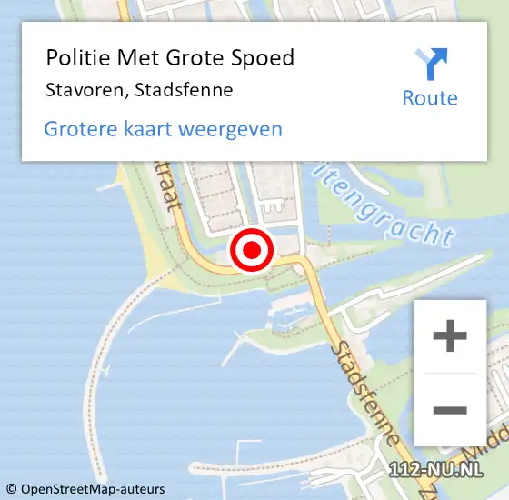 Locatie op kaart van de 112 melding: Politie Met Grote Spoed Naar Stavoren, Stadsfenne op 8 mei 2024 17:15