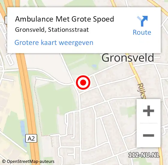 Locatie op kaart van de 112 melding: Ambulance Met Grote Spoed Naar Gronsveld, Stationsstraat op 5 oktober 2014 06:18