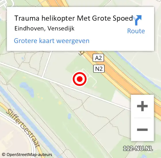 Locatie op kaart van de 112 melding: Trauma helikopter Met Grote Spoed Naar Eindhoven, Vensedijk op 8 mei 2024 20:50