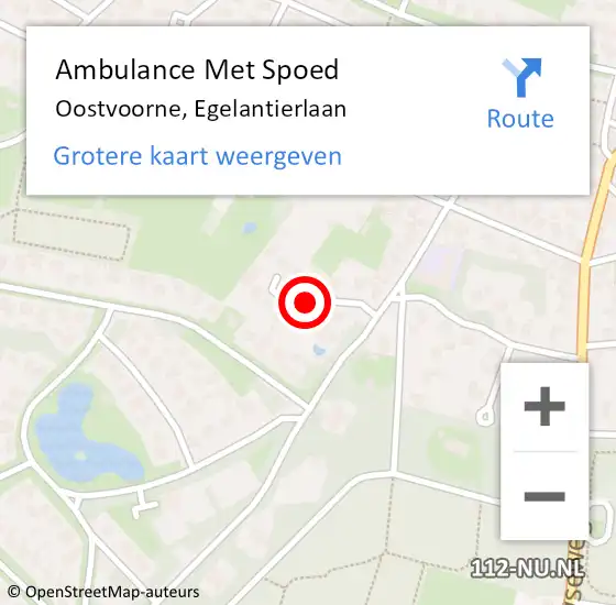Locatie op kaart van de 112 melding: Ambulance Met Spoed Naar Oostvoorne, Egelantierlaan op 8 mei 2024 23:27