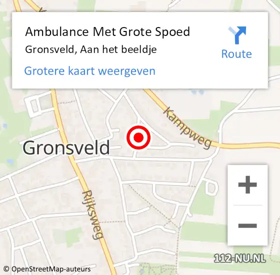 Locatie op kaart van de 112 melding: Ambulance Met Grote Spoed Naar Gronsveld, Aan het beeldje op 5 oktober 2014 09:13