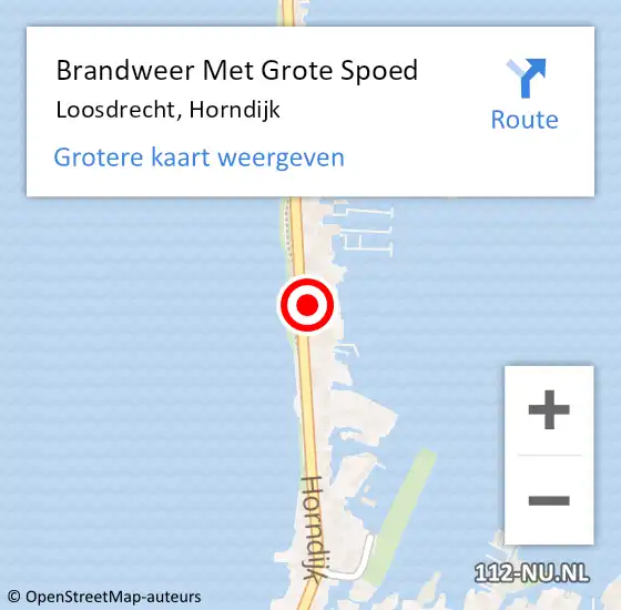 Locatie op kaart van de 112 melding: Brandweer Met Grote Spoed Naar Loosdrecht, Horndijk op 9 mei 2024 15:37