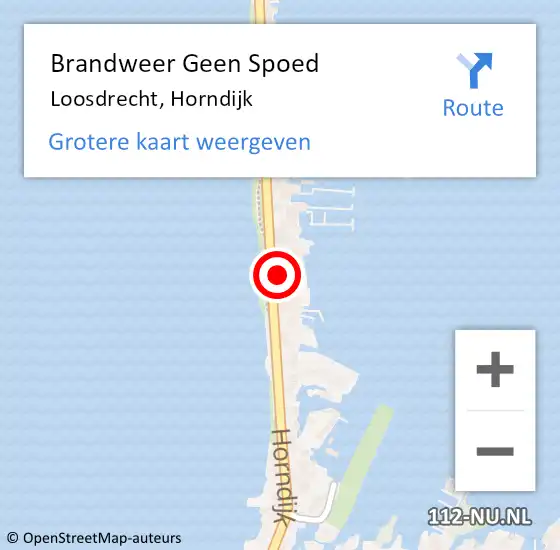 Locatie op kaart van de 112 melding: Brandweer Geen Spoed Naar Loosdrecht, Horndijk op 9 mei 2024 15:38
