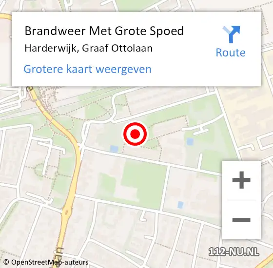 Locatie op kaart van de 112 melding: Brandweer Met Grote Spoed Naar Harderwijk, Graaf Ottolaan op 9 mei 2024 18:42