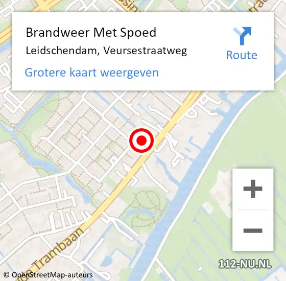 Locatie op kaart van de 112 melding: Brandweer Met Spoed Naar Leidschendam, Veursestraatweg op 9 mei 2024 19:00